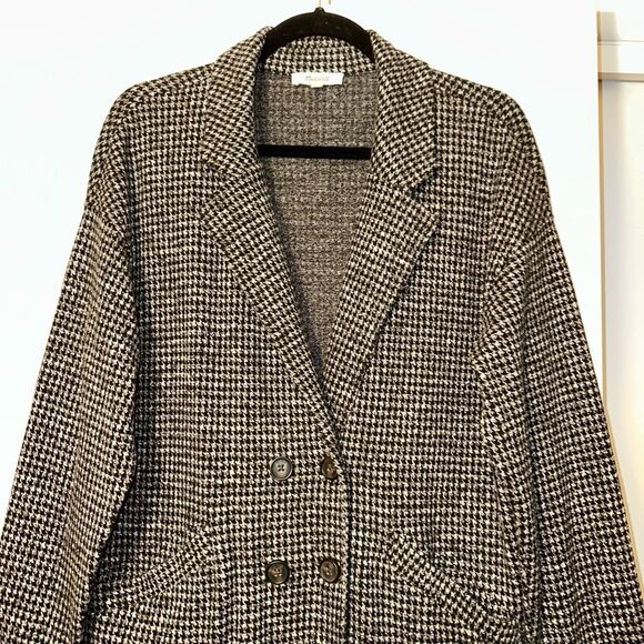 Madewell Medium Redford Houndstooth Button Down Collared Women’s Jacket EUC - Picture 3 of 12